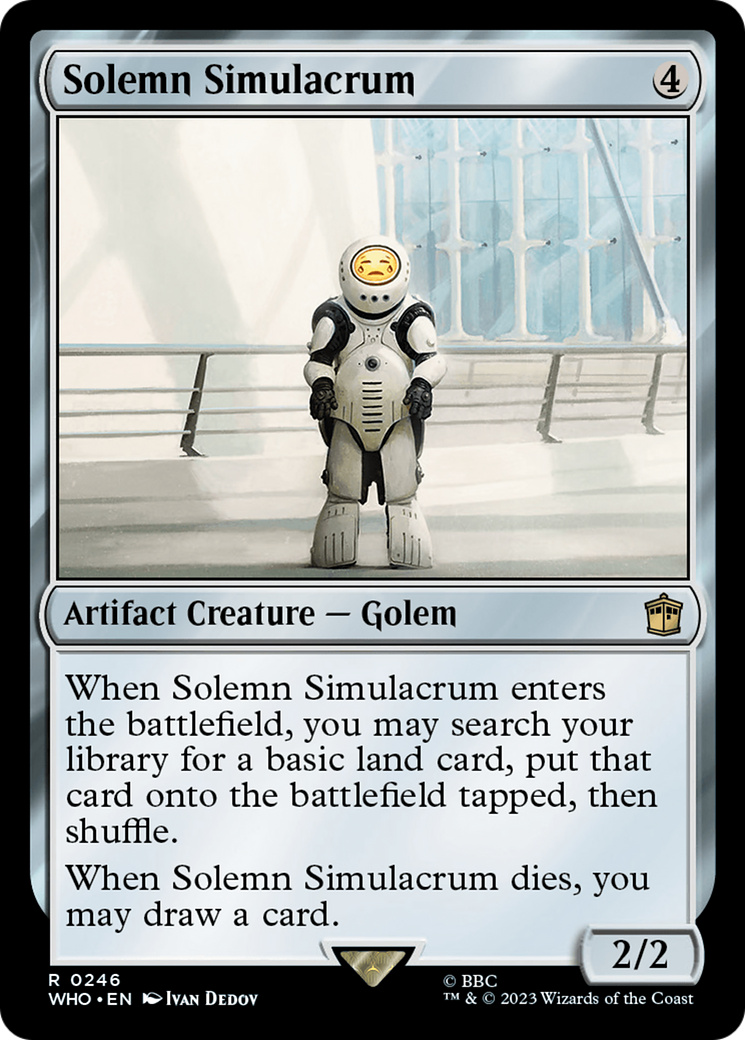 Solemn Simulacrum (WHO-246) [Doctor Who] Foil MTG Single Wizards of the Coast