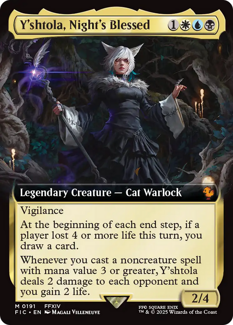 Y'shtola, Night's Blessed (FIC-191) [Commander: FINAL FANTASY] (Extended Art) Foil MTG Single Wizards of the Coast