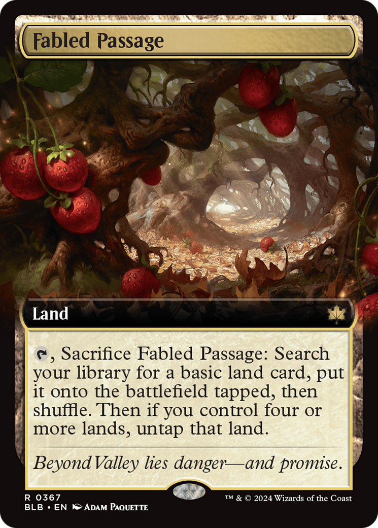 Fabled Passage (BLB-367) [Bloomburrow] (Extended Art) MTG Single Wizards of the Coast