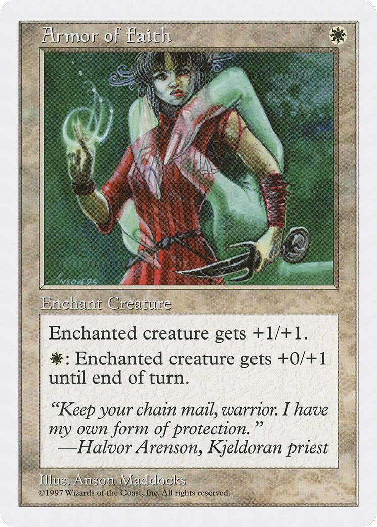 Armor of Faith (5ED-008) [Fifth Edition] MTG Single Wizards of the Coast