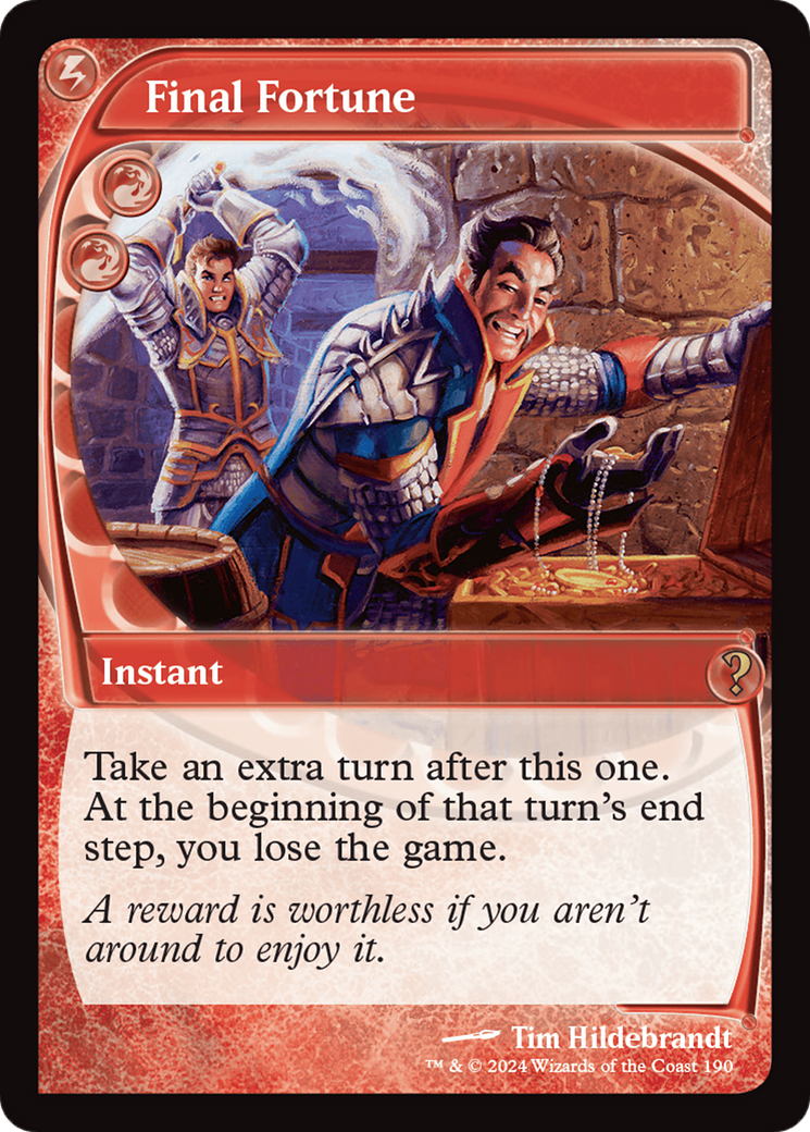 Final Fortune (Future Sight) (MB2-190) [Mystery Booster] Mystery Booster 2 MTG Single Wizards of the Coast