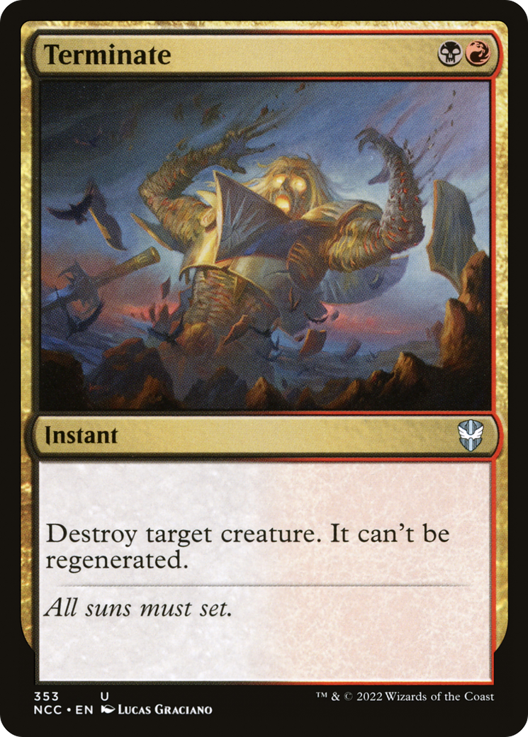 Terminate (NCC-353) [New Capenna Commander] MTG Single Wizards of the Coast