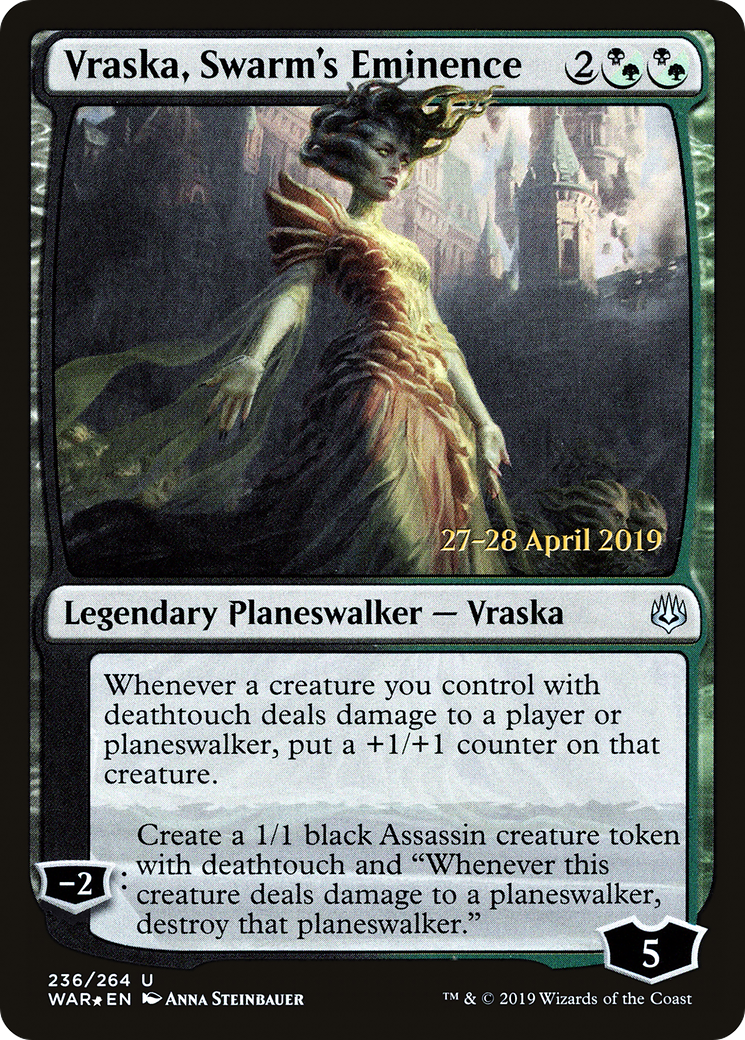 Vraska, Swarm's Eminence (PRE-236) [War of the Spark Promos] Foil MTG Single Wizards of the Coast