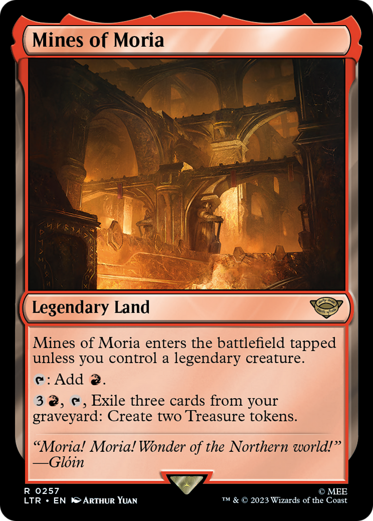 Mines of Moria (LTR-257) [The Lord of the Rings: Tales of Middle-earth] Foil MTG Single Wizards of the Coast
