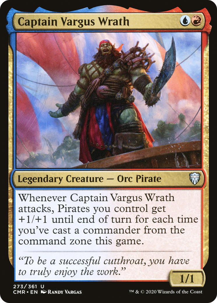 Captain Vargus Wrath (CMR-273) [Commander Legends] Foil MTG Single Wizards of the Coast