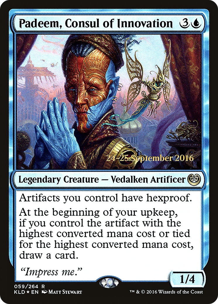 Padeem, Consul of Innovation (PRE-059) [Kaladesh Promos] Foil MTG Single Wizards of the Coast