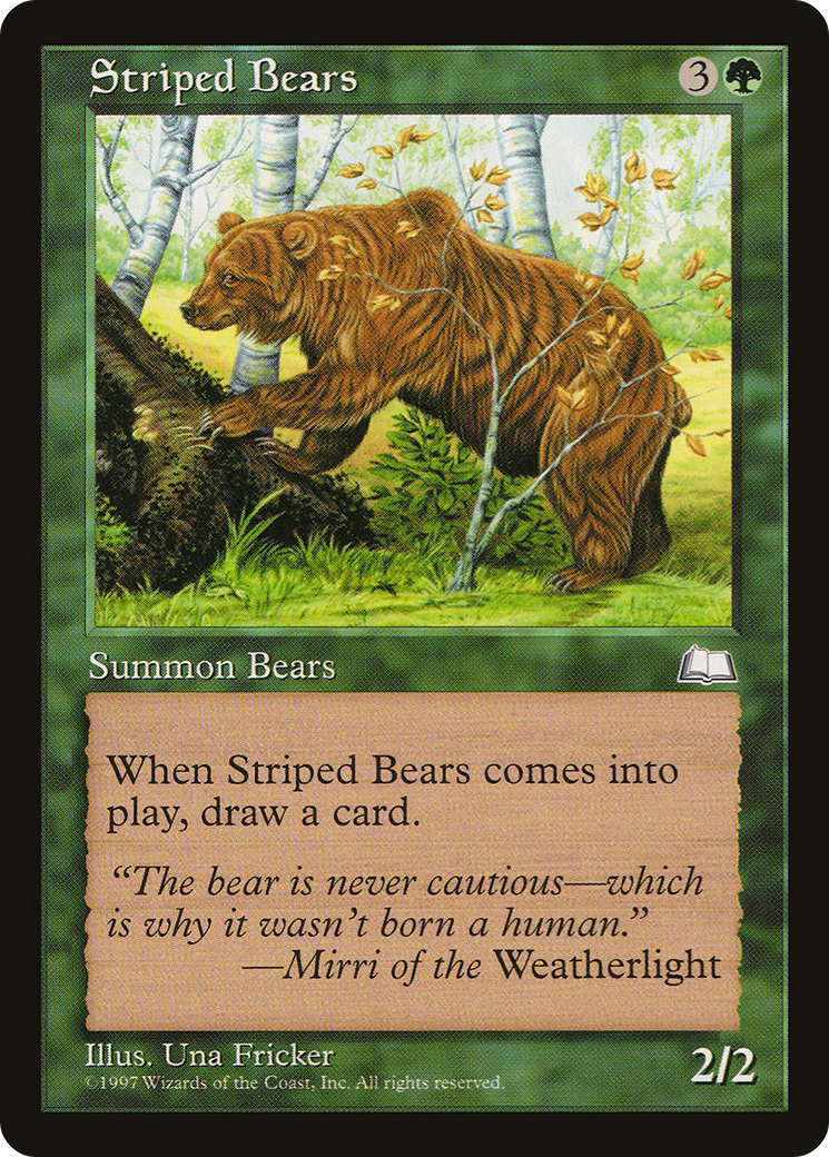 Striped Bears (WTH-140) [Weatherlight] MTG Single Wizards of the Coast