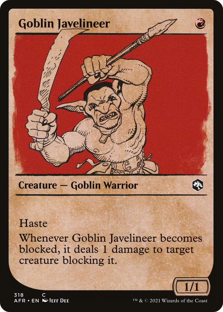 Goblin Javelineer (AFR-318) [Adventures in the Forgotten Realms] (Showcase) Foil MTG Single Wizards of the Coast