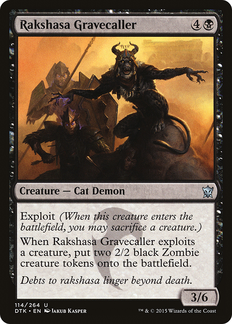 Rakshasa Gravecaller (DTK-114) [Dragons of Tarkir] Foil MTG Single Wizards of the Coast