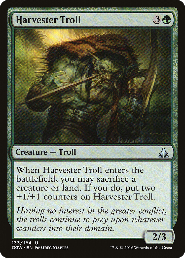 Harvester Troll (OGW-133) [Oath of the Gatewatch] Foil MTG Single Wizards of the Coast