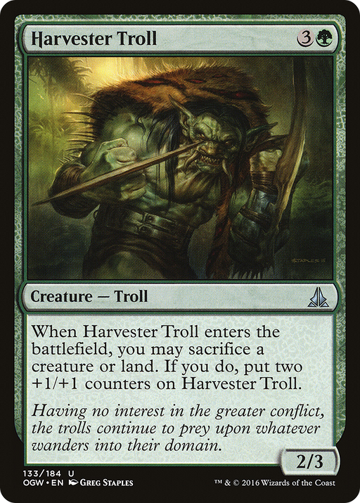 Harvester Troll (OGW-133) [Oath of the Gatewatch] MTG Single Wizards of the Coast