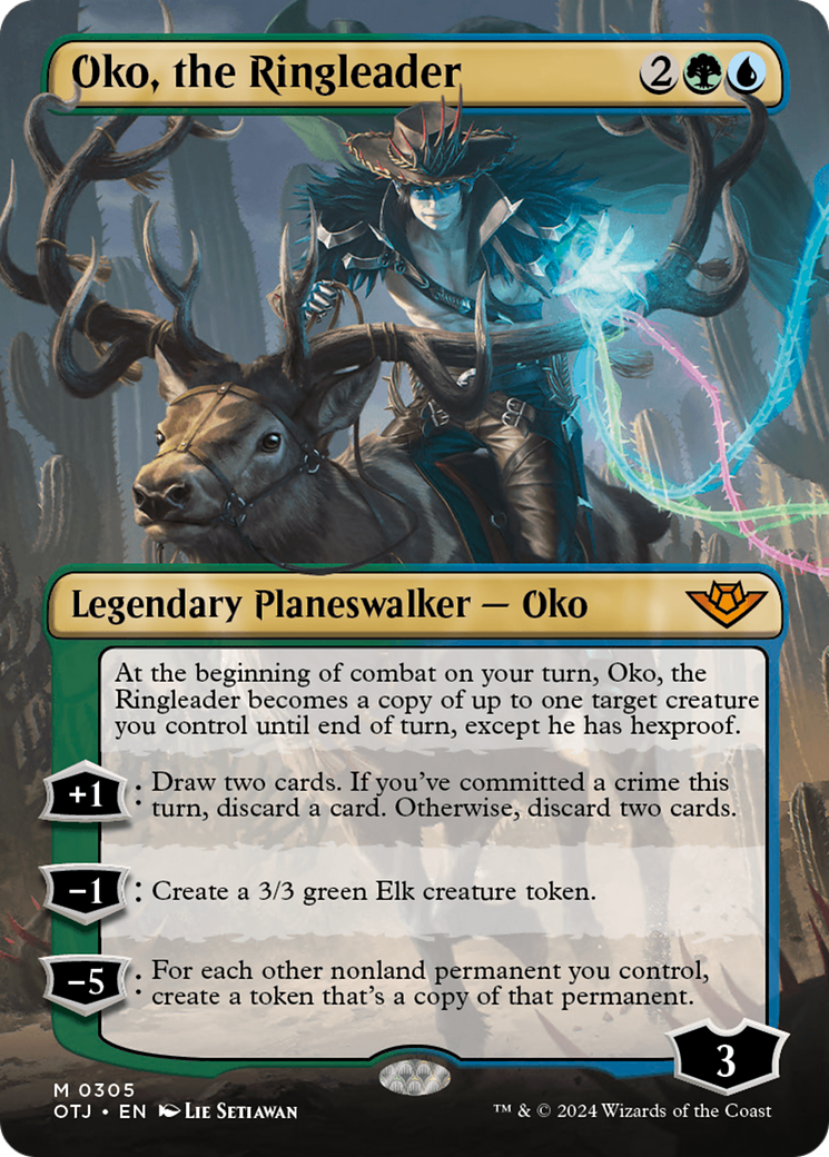 Oko, the Ringleader (OTJ-305) [Outlaws of Thunder Junction] (Borderless) MTG Single Wizards of the Coast