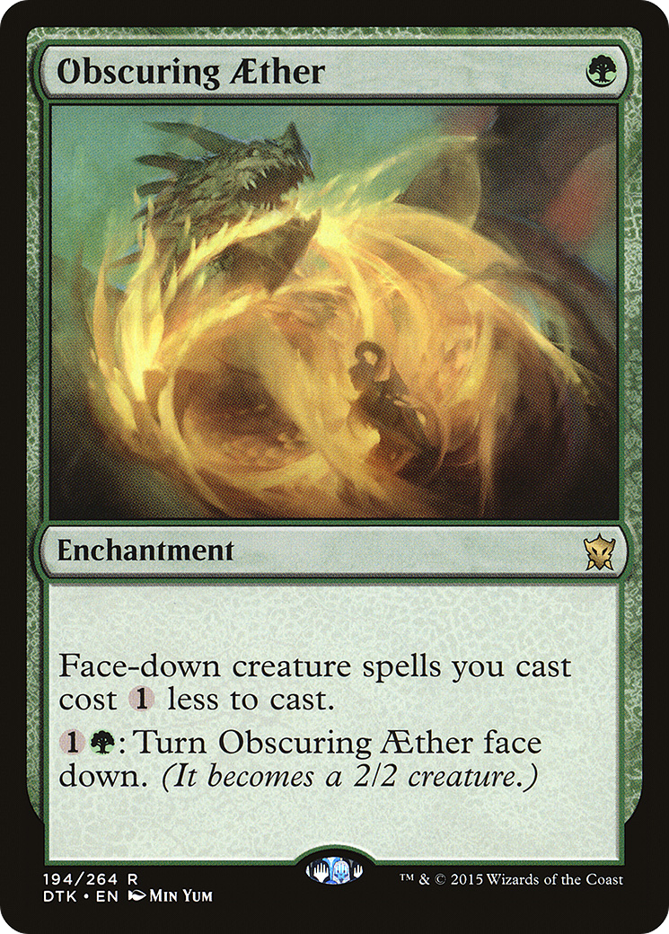 Obscuring Aether (DTK-194) [Dragons of Tarkir] Foil MTG Single Wizards of the Coast