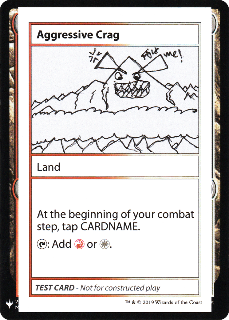 Aggressive Crag (CMB1-) [Mystery Booster] Playtest Cards 2019 MTG Single Wizards of the Coast