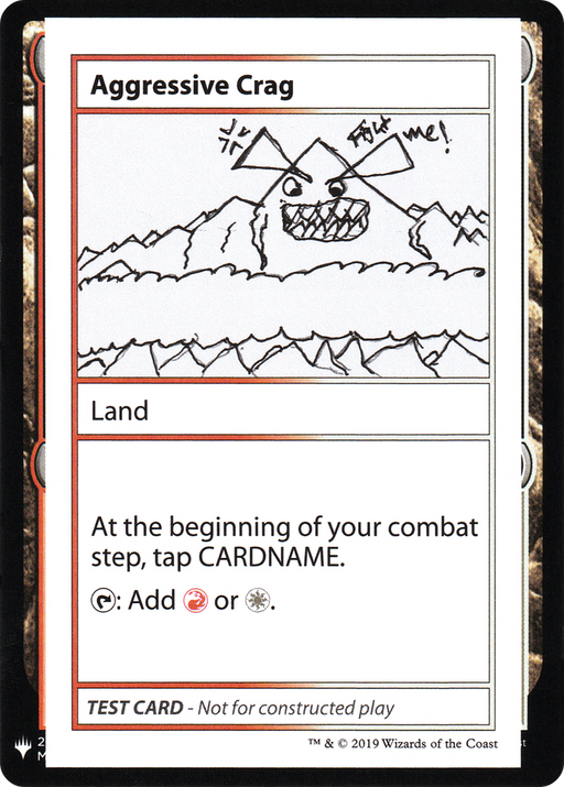 Aggressive Crag (CMB1-) [Mystery Booster] Playtest Cards 2019 MTG Single Wizards of the Coast