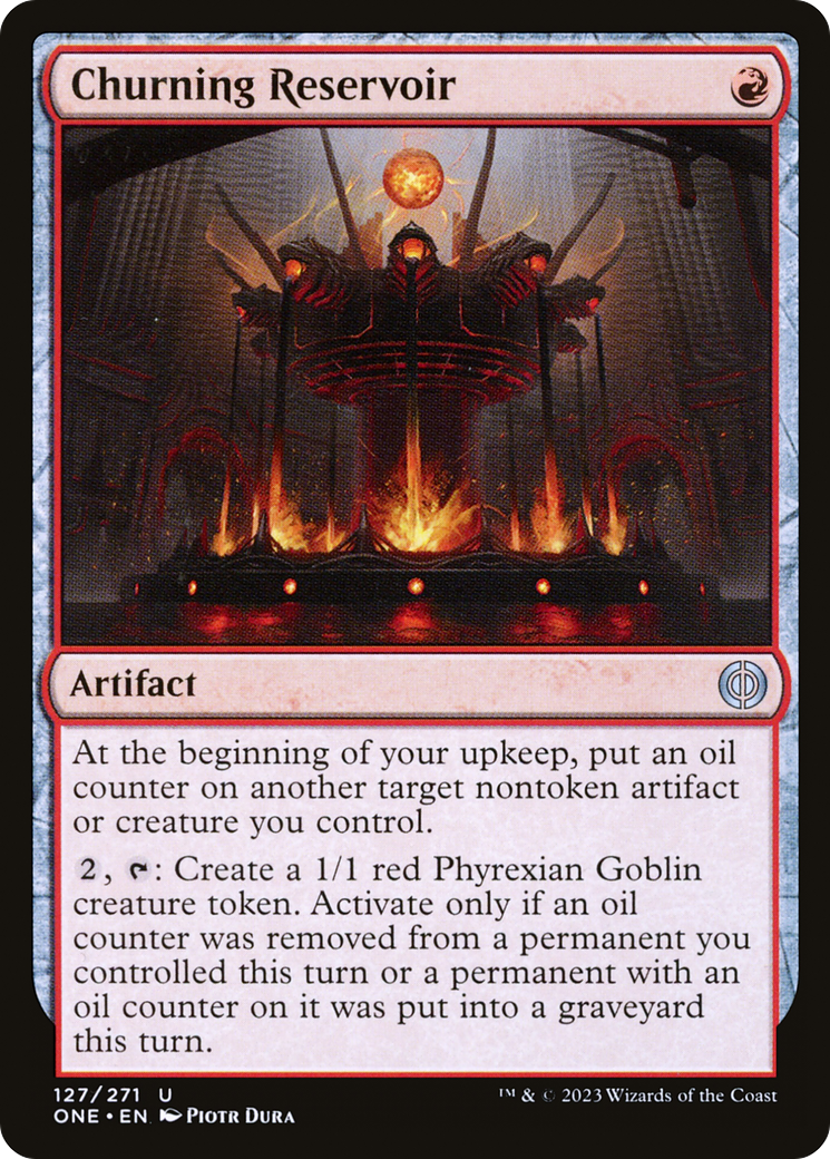 Churning Reservoir (ONE-127) [Phyrexia: All Will Be One] Foil MTG Single Wizards of the Coast