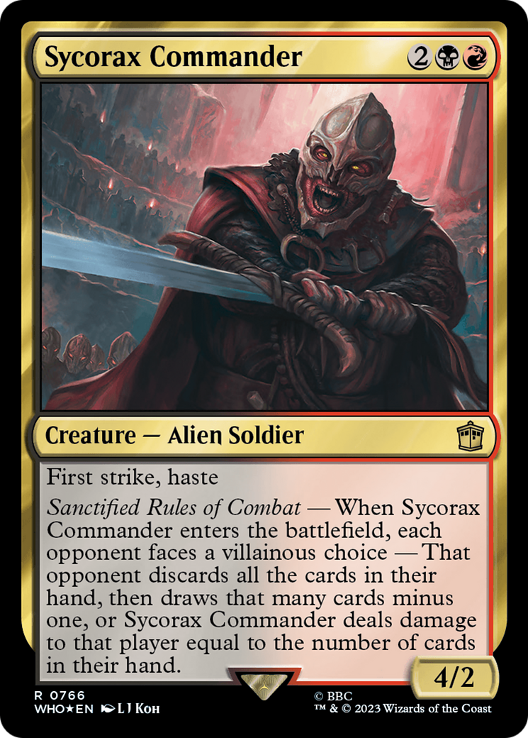 Sycorax Commander (Surge Foil) (WHO-766) [Doctor Who] Foil MTG Single Wizards of the Coast