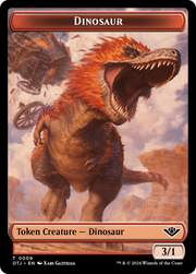 Dinosaur // Plot Double-Sided Token [Tokens] Outlaws of Thunder Junction Tokens MTG Single Magic: The Gathering