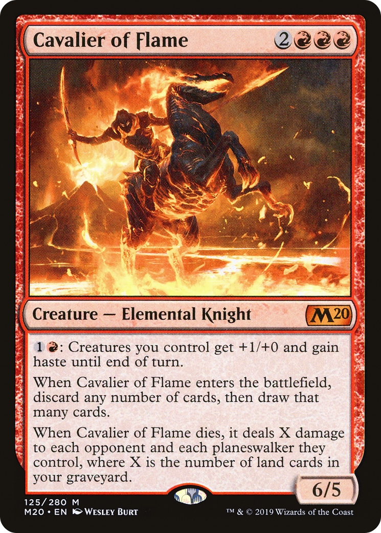Cavalier of Flame (M20-125) [Core Set 2020] MTG Single Wizards of the Coast