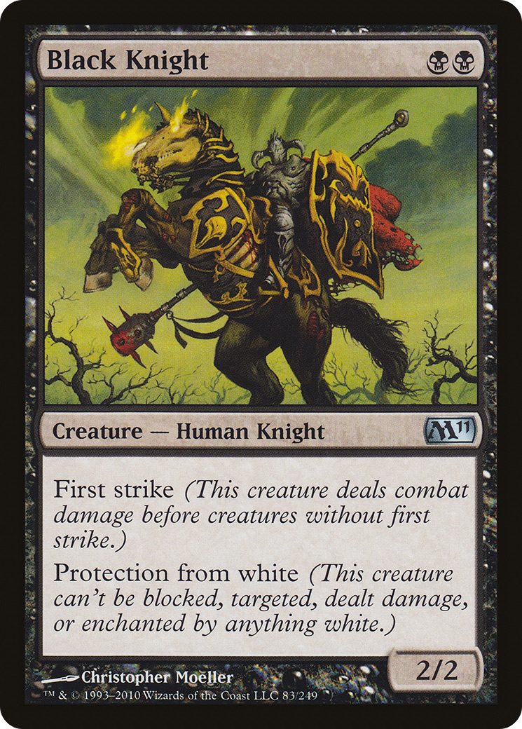 Black Knight (M11-083) [Magic 2011] MTG Single Wizards of the Coast
