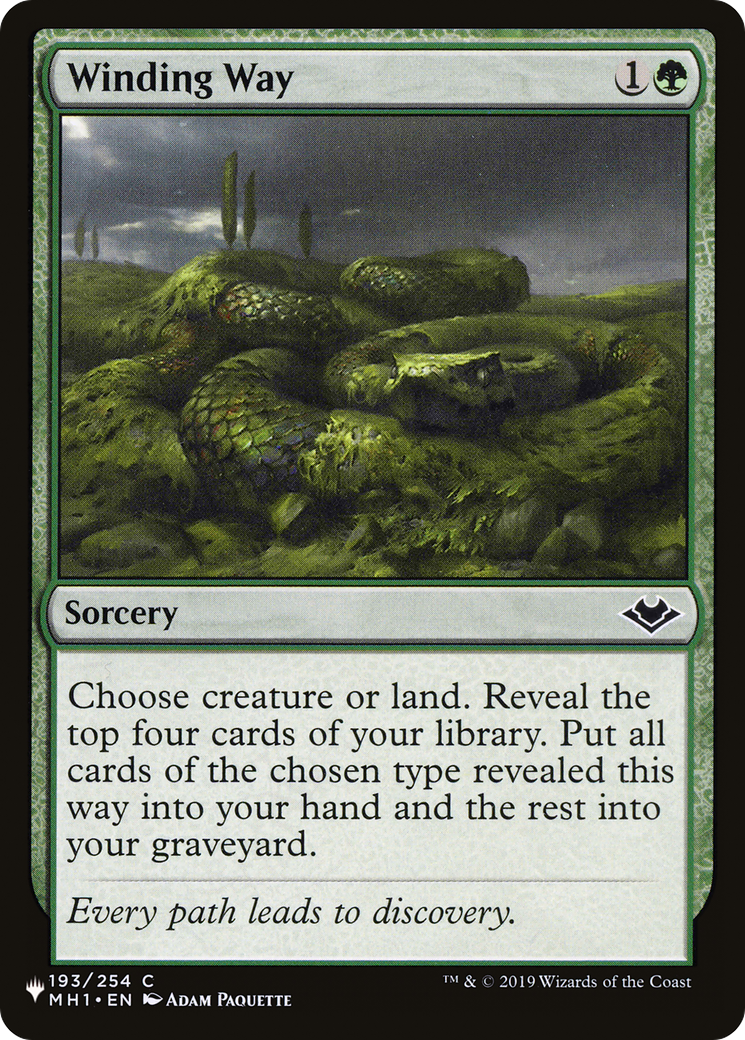 Winding Way (LIST-MH1-193) [Mystery Booster] The List MTG Single Wizards of the Coast