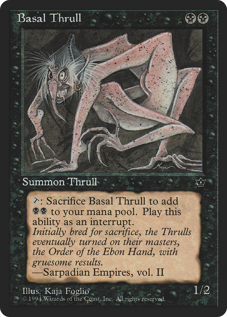 Basal Thrull (Kaja Foglio) [Fallen Empires] MTG Single Magic: The Gathering   