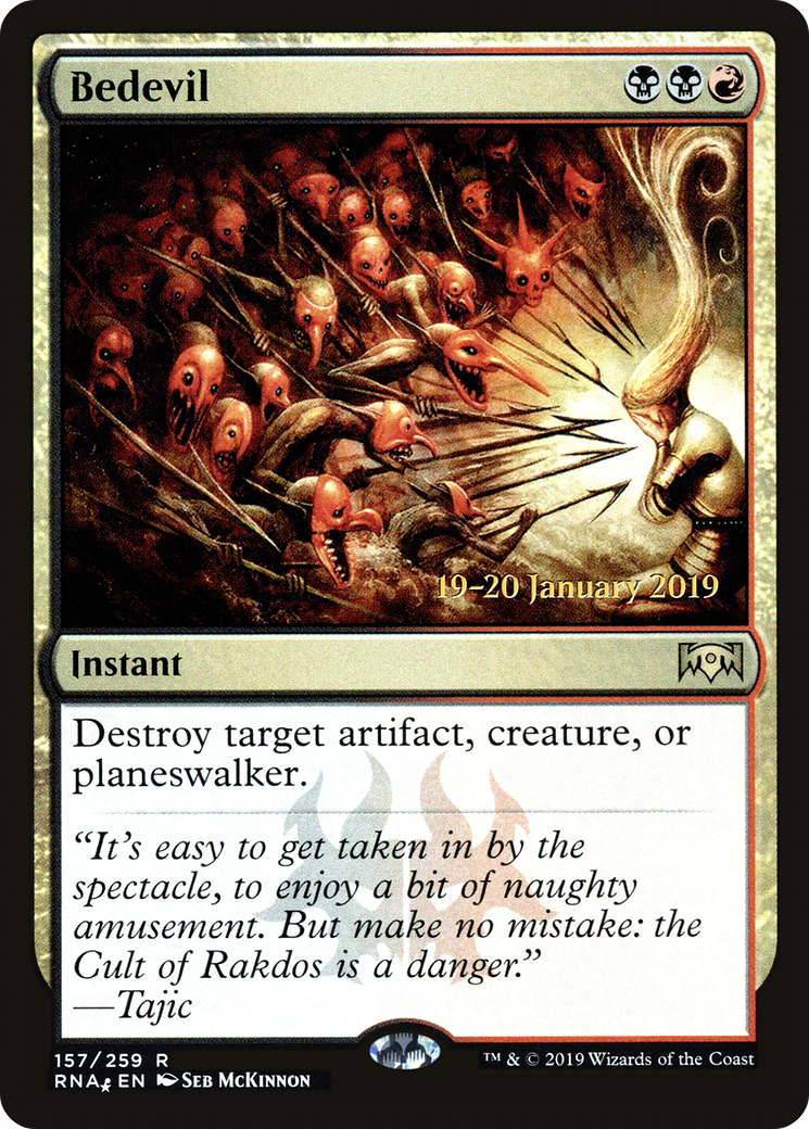 Bedevil (PRE-157) [Ravnica Allegiance Promos] Foil MTG Single Wizards of the Coast