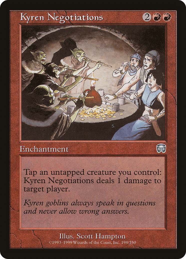 Kyren Negotiations (MMQ-198) [Mercadian Masques] MTG Single Wizards of the Coast