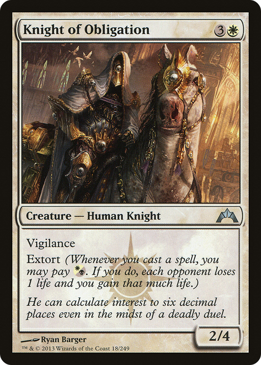 Knight of Obligation (GTC-018) [Gatecrash] MTG Single Wizards of the Coast
