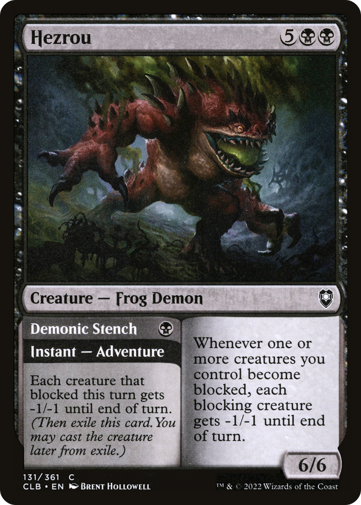 Hezrou // Demonic Stench (CLB-131) [Commander Legends: Battle for Baldur's Gate] MTG Single Wizards of the Coast