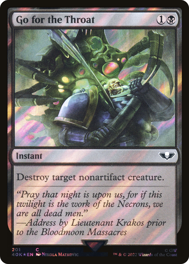 Go for the Throat (40K-201★) [Warhammer 40,000 Commander] Foil MTG Single Wizards of the Coast