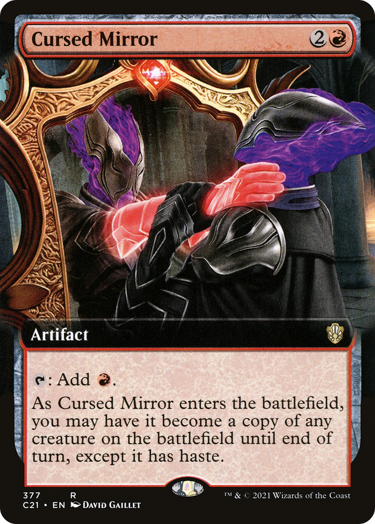 Cursed Mirror (C21-377) [Commander 2021] (Extended Art) MTG Single Wizards of the Coast
