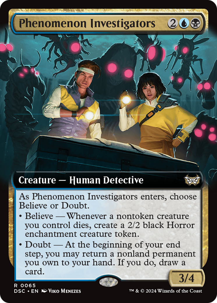 Phenomenon Investigators (DSC-065) [Duskmourn: House of Horror Commander] (Extended Art) MTG Single Wizards of the Coast