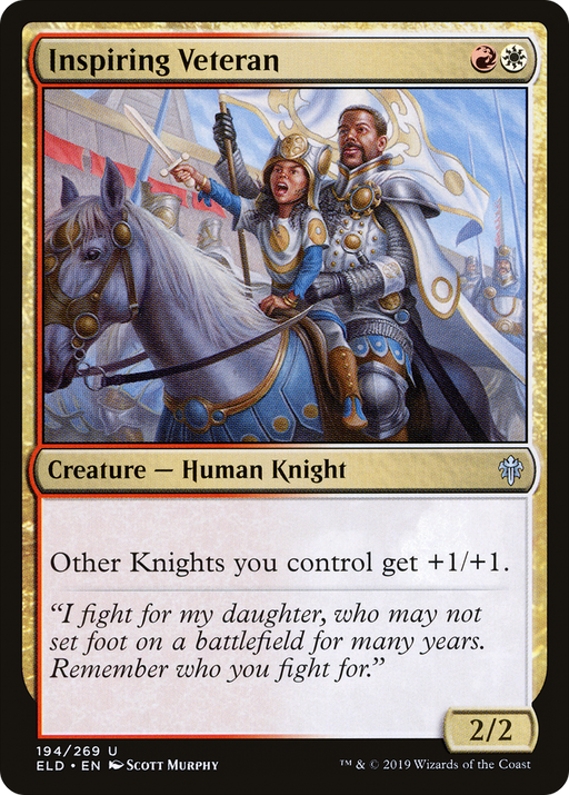 Inspiring Veteran (ELD-194) [Throne of Eldraine] MTG Single Wizards of the Coast