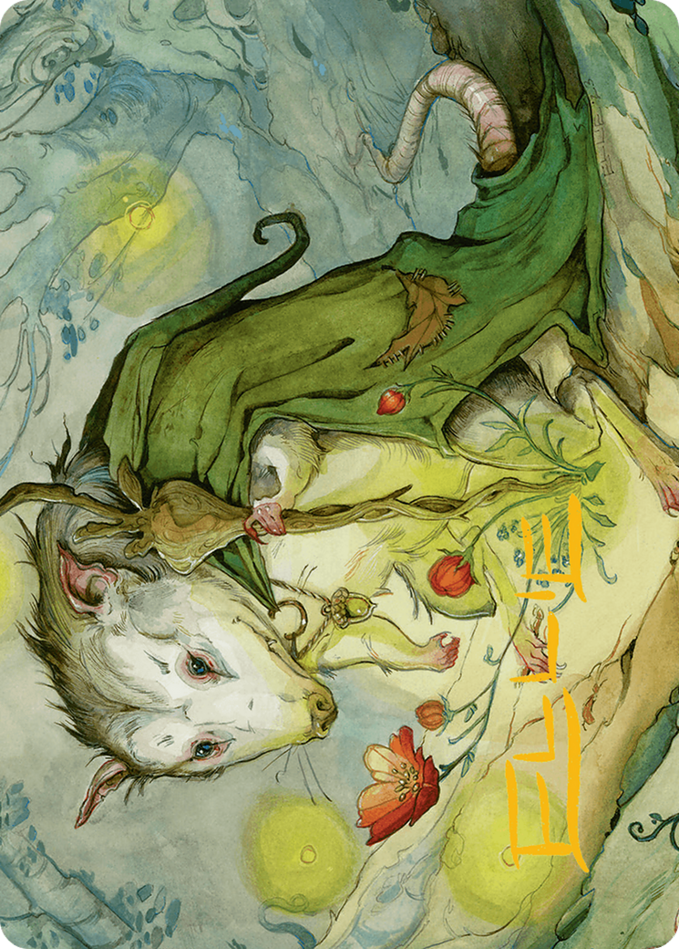 Tender Wildguide Art Card (Gold-Stamped Signature) [Art Series] Bloomburrow MTG Single Magic: The Gathering