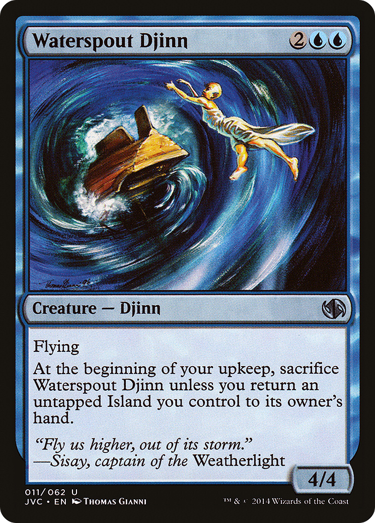 Waterspout Djinn (DD3-011) [Misc] Duel Decks Anthology: Jace vs. Chandra MTG Single Wizards of the Coast
