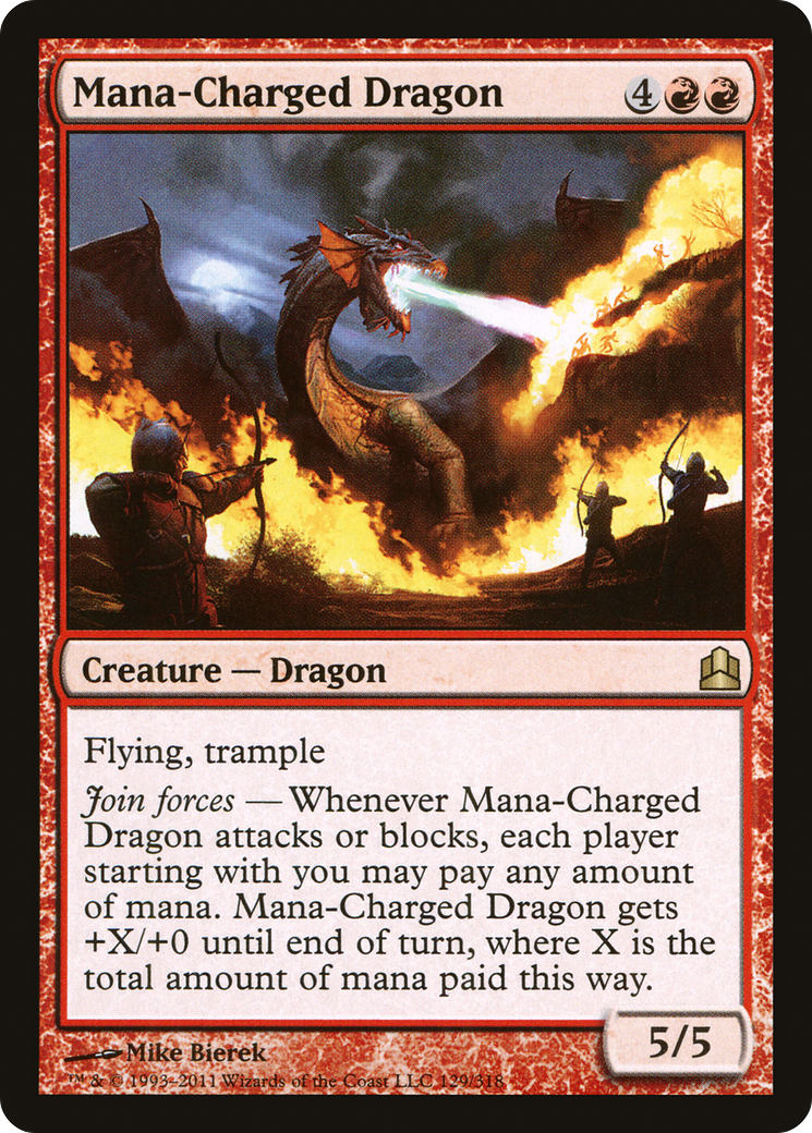 Mana-Charged Dragon [Commander 2011] MTG Single Magic: The Gathering   