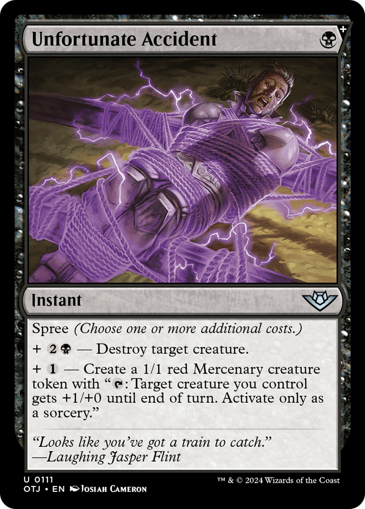 Unfortunate Accident (OTJ-111) [Outlaws of Thunder Junction] Foil MTG Single Wizards of the Coast