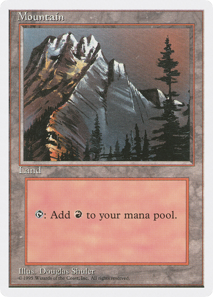 Mountain (4ED-373) [Fourth Edition] MTG Single Magic: The Gathering