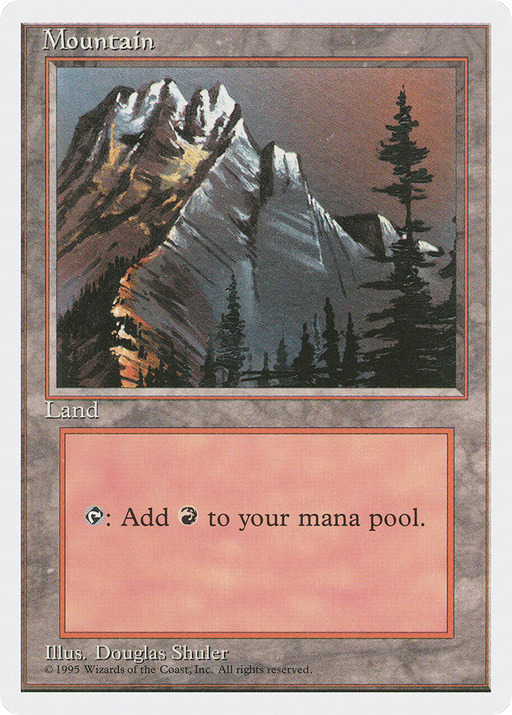 Mountain (4ED-373) [Fourth Edition] MTG Single Wizards of the Coast