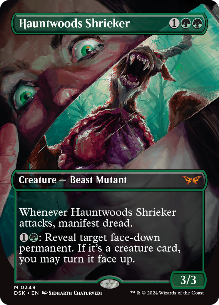 Hauntwoods Shrieker (DSK-349) [Duskmourn: House of Horror] (Borderless) Foil MTG Single Wizards of the Coast