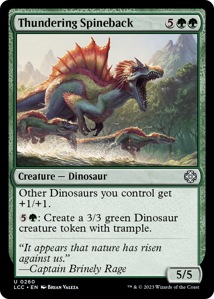Thundering Spineback (LCC-260) [The Lost Caverns of Ixalan Commander] MTG Single Wizards of the Coast