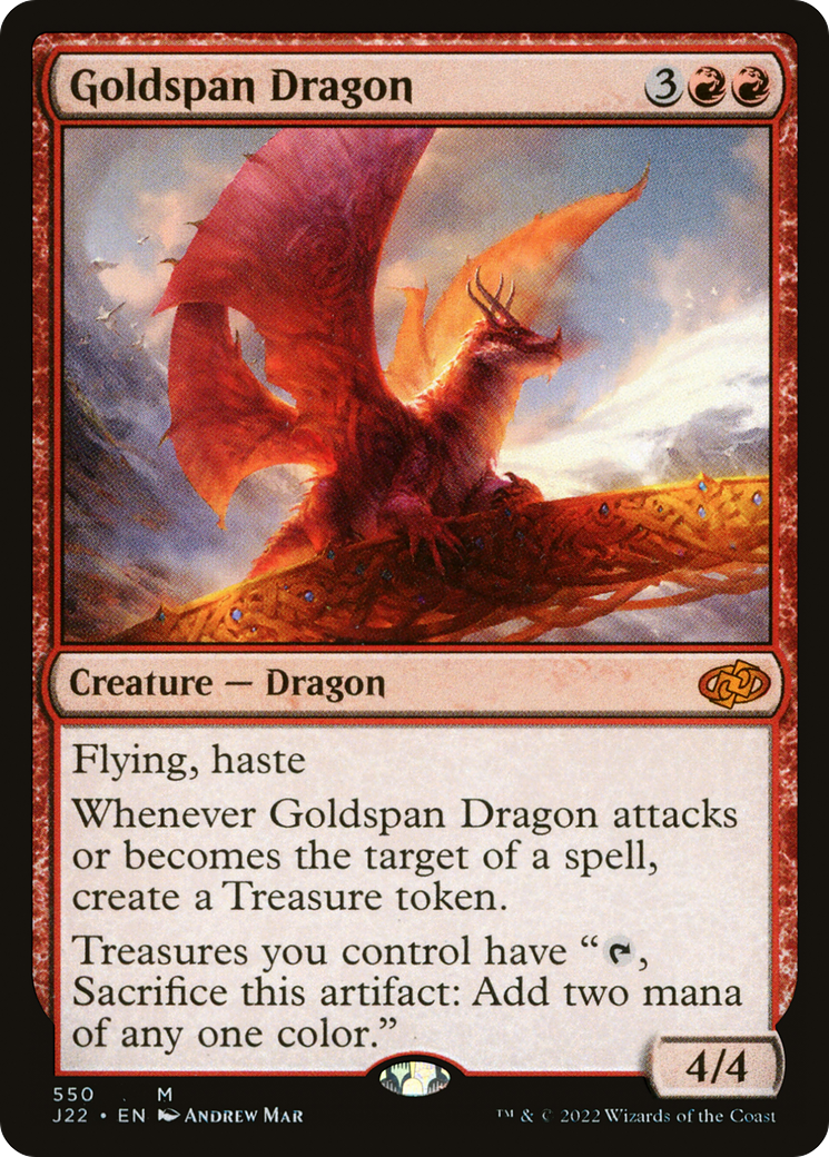 Goldspan Dragon (J22-550) [Jumpstart 2022] MTG Single Wizards of the Coast