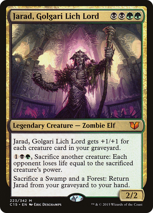 Jarad, Golgari Lich Lord (C15-223) [Commander 2015] MTG Single Wizards of the Coast