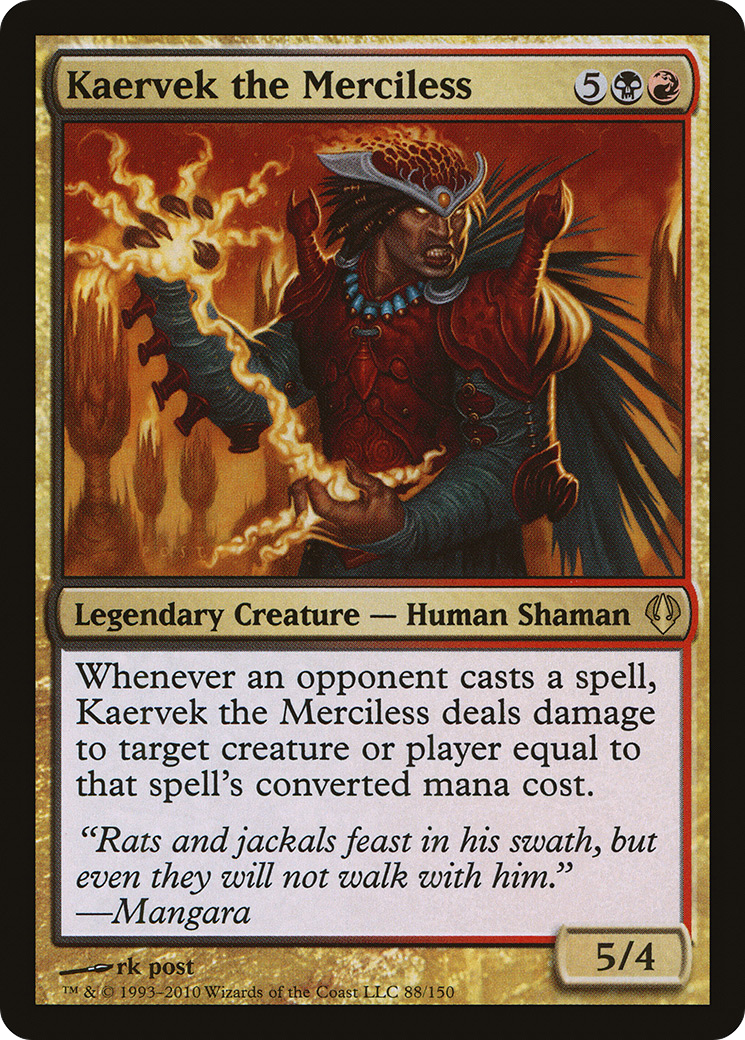 Kaervek the Merciless [Archenemy] MTG Single Magic: The Gathering