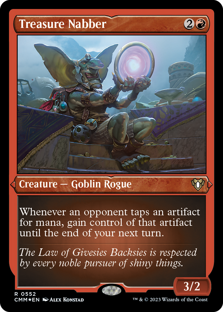 Treasure Nabber (CMM-552) [Commander Masters] Etched Foil MTG Single Wizards of the Coast