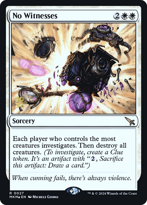 No Witnesses (PRE-027) [Murders at Karlov Manor Promos] Foil MTG Single Wizards of the Coast