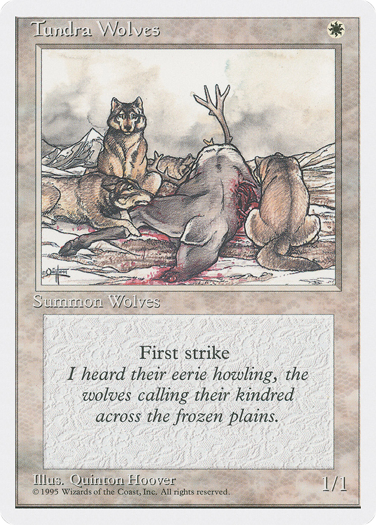 Tundra Wolves (4ED-053) [Fourth Edition] MTG Single Magic: The Gathering