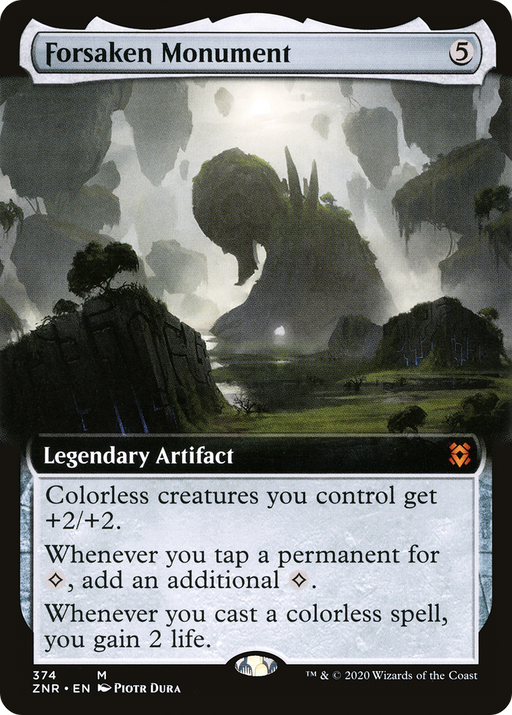 Forsaken Monument (ZNR-374) [Zendikar Rising] (Extended Art) MTG Single Wizards of the Coast
