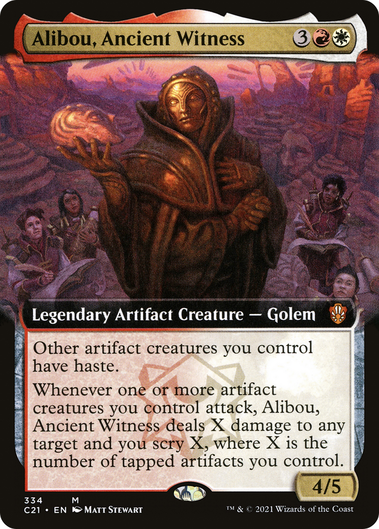 Alibou, Ancient Witness (C21-334) [Commander 2021] (Extended Art) MTG Single Wizards of the Coast